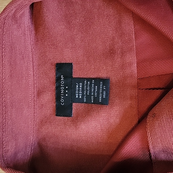 Covington Men's Button Up Corderoy Size Medium - Picture 2 of 4
